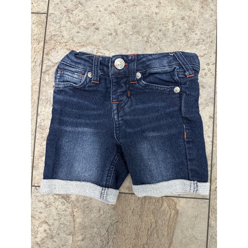 True Religion Jean Shorts Toddler Size 18M Lightly Distressed Adjustable Waist